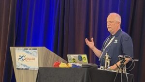 Dr. Williams at the podium during the workshop
